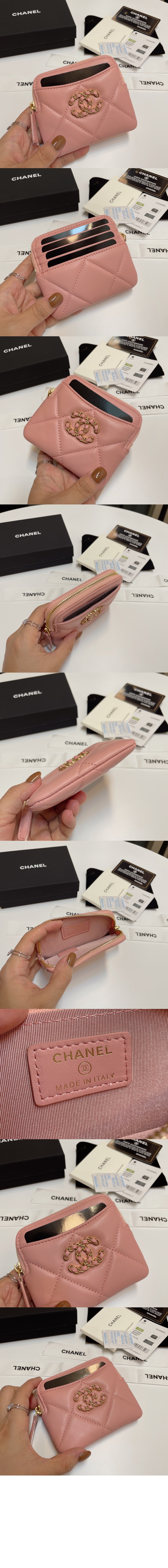 샤넬19 지퍼 동전지갑 AP2086