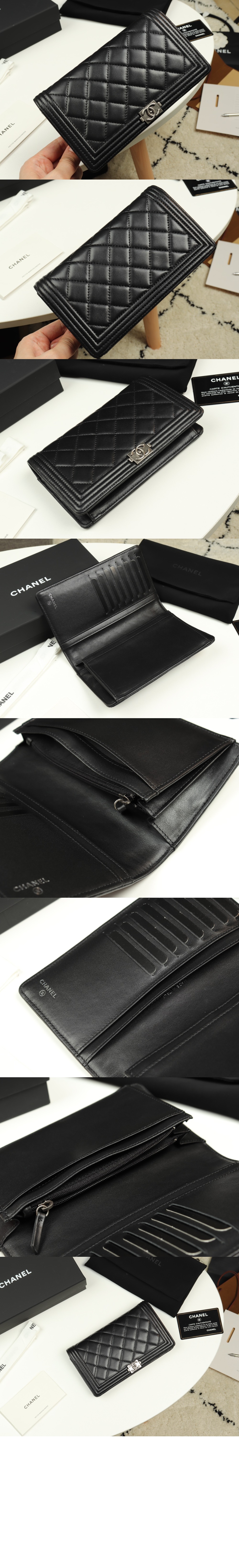 샤넬보이 플랩 장지갑 A80285