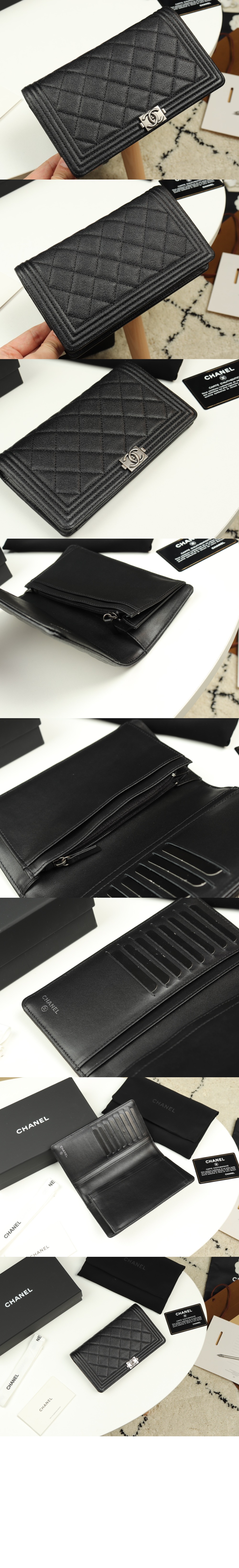 샤넬보이 플랩 장지갑 A80285