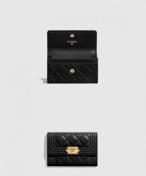 샤넬보이 플랩 카드지갑 A80603