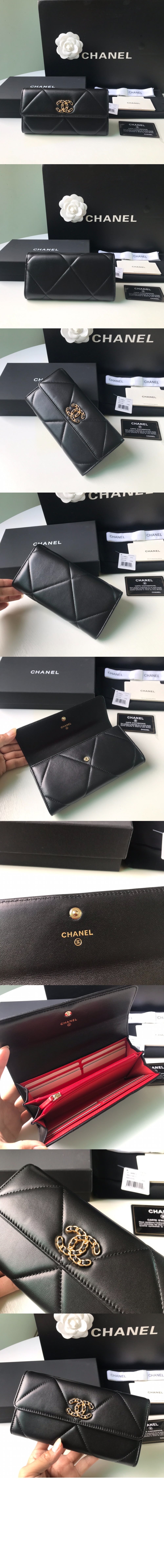 샤넬19 플랩 장지갑 AP0955