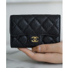 샤넬 클래식 똑딱이 카드슬립 카드지갑 캐비어 금장 AP0214