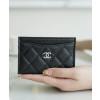 샤넬 클래식 카드지갑 캐비어 은장 블랙 AP0213