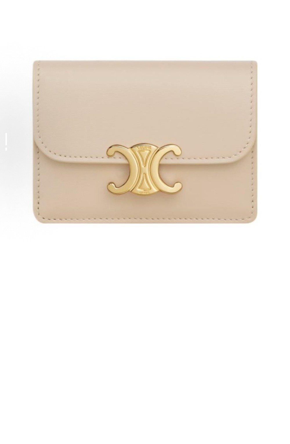 셀린느 트리옹프 플랩 카드 지갑 샤이니 10I583