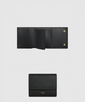 셀린느 스몰 3단 지갑 - 그레인 카프스킨 10D573