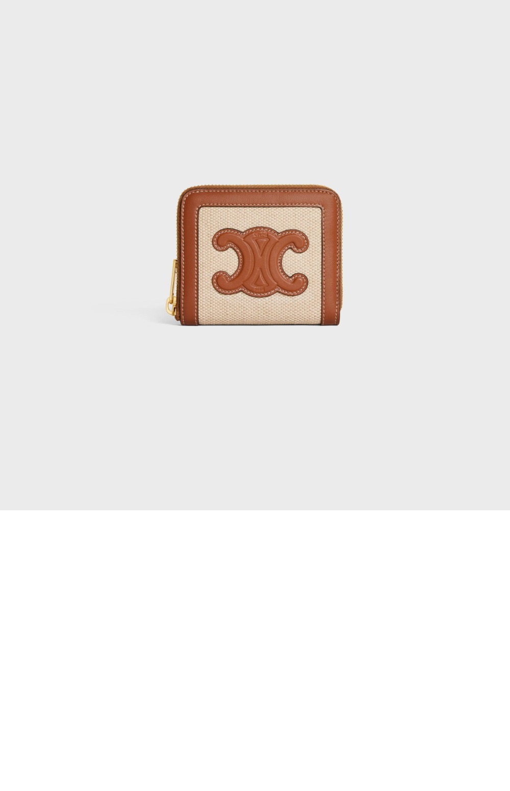 셀린느 트리옴프 가죽 콤팩트 지퍼 지갑 10L742