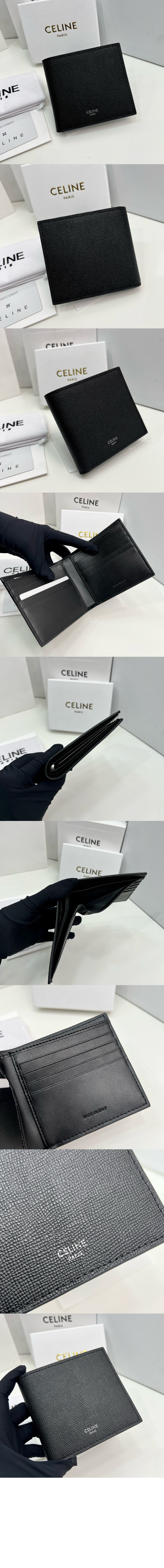 셀린느 2단 지갑 그레인 카프스킨 10B653