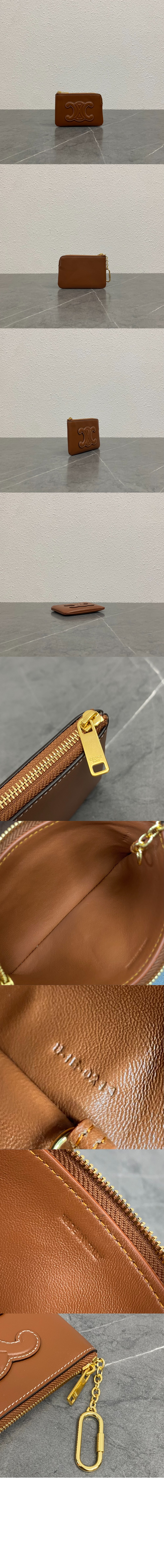 셀린느 퀴르 트리옹프 동전 & 카드 파우치 100663