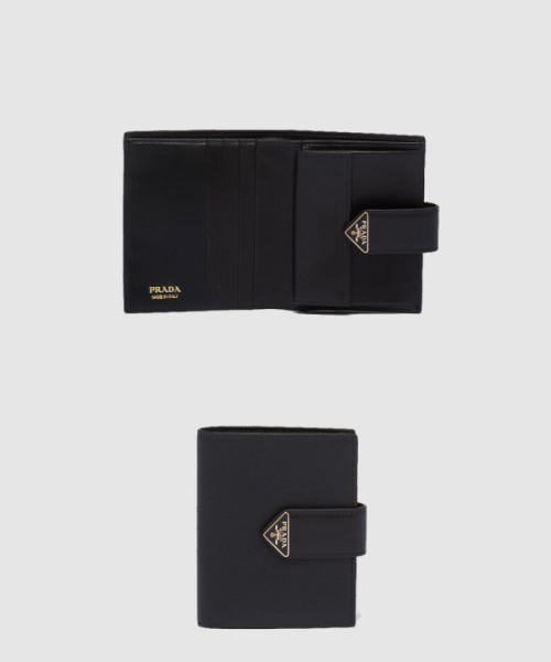 프라다 사피아노 및 가죽 반지갑 1MV204